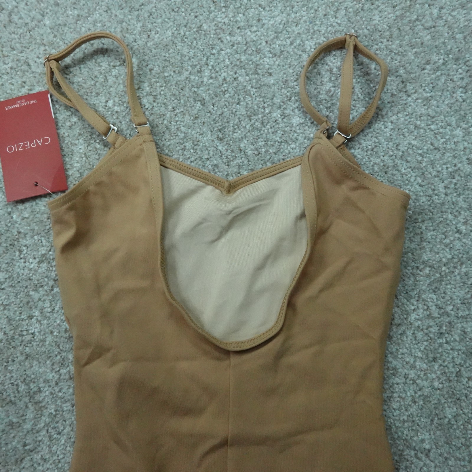 Capezio Leotard Womens Small Light Suntan Sleeveless Cami Ballet Dancewear
