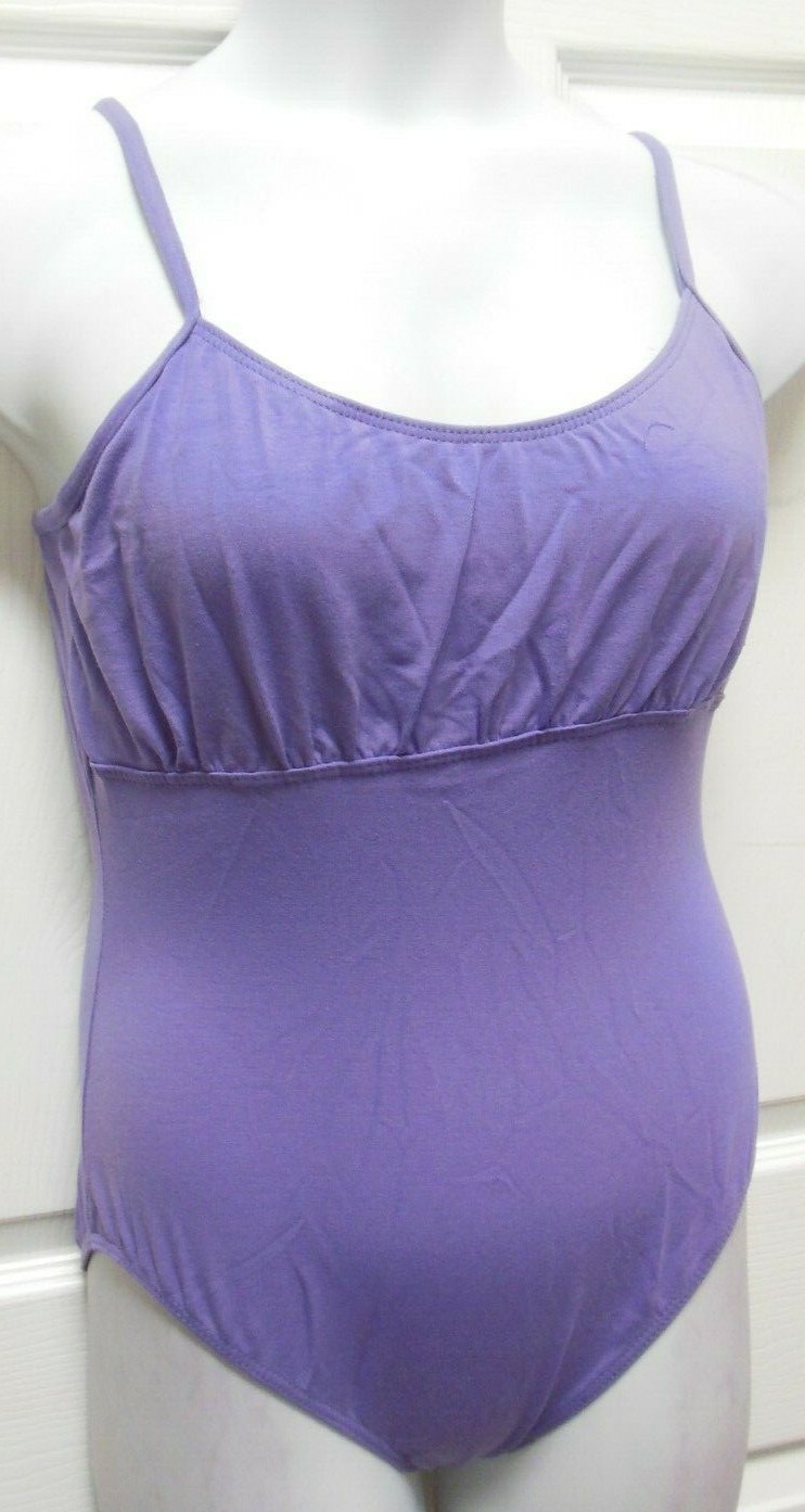 Empire CAMISOLE LEOTARD Metal Accent on back Cotton Spandex 2 colors Ladies XLA