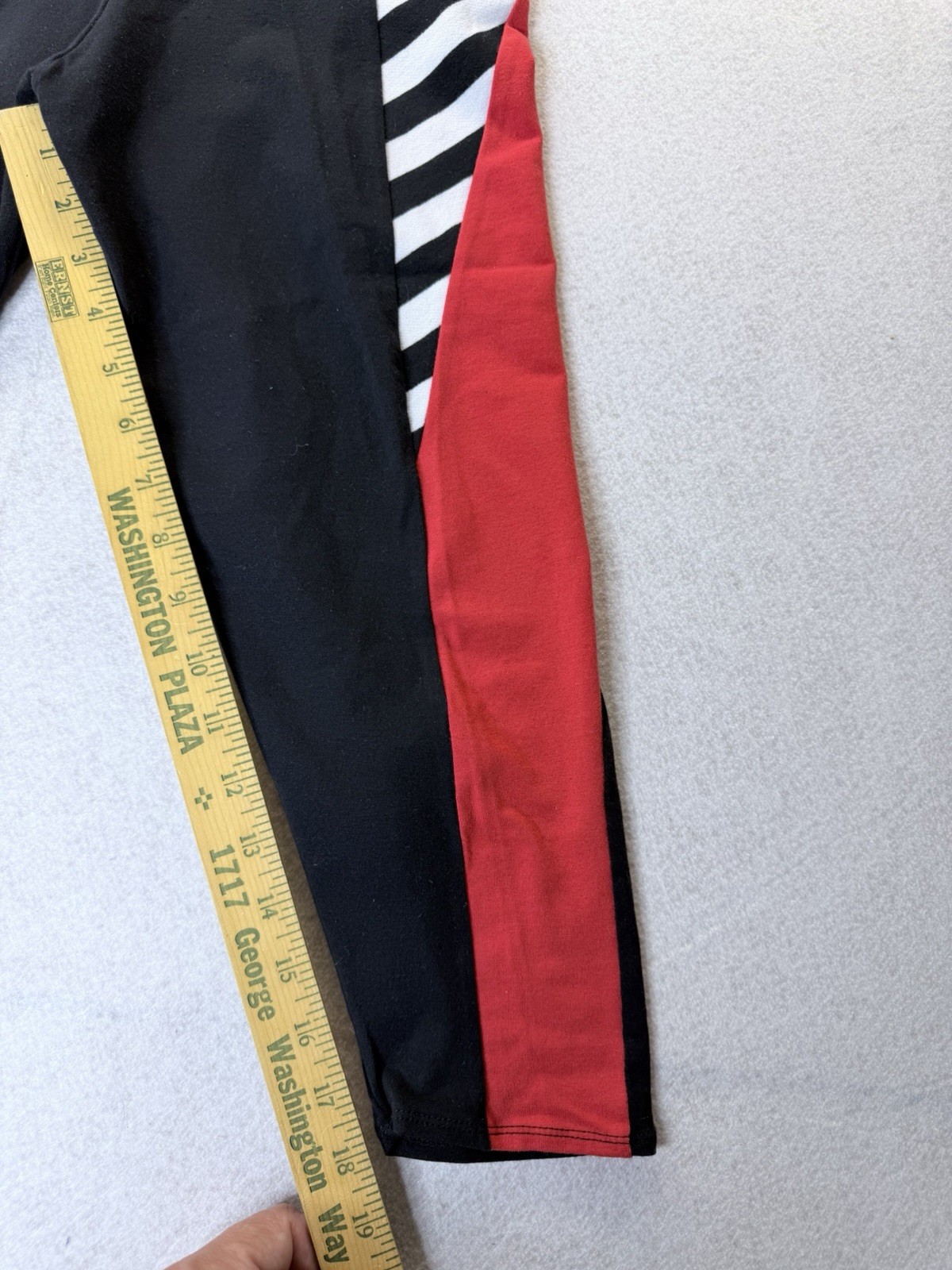 Vintage Bonnie August Leggings Womens L Colorblock Zebra Stripe 80s Fitness