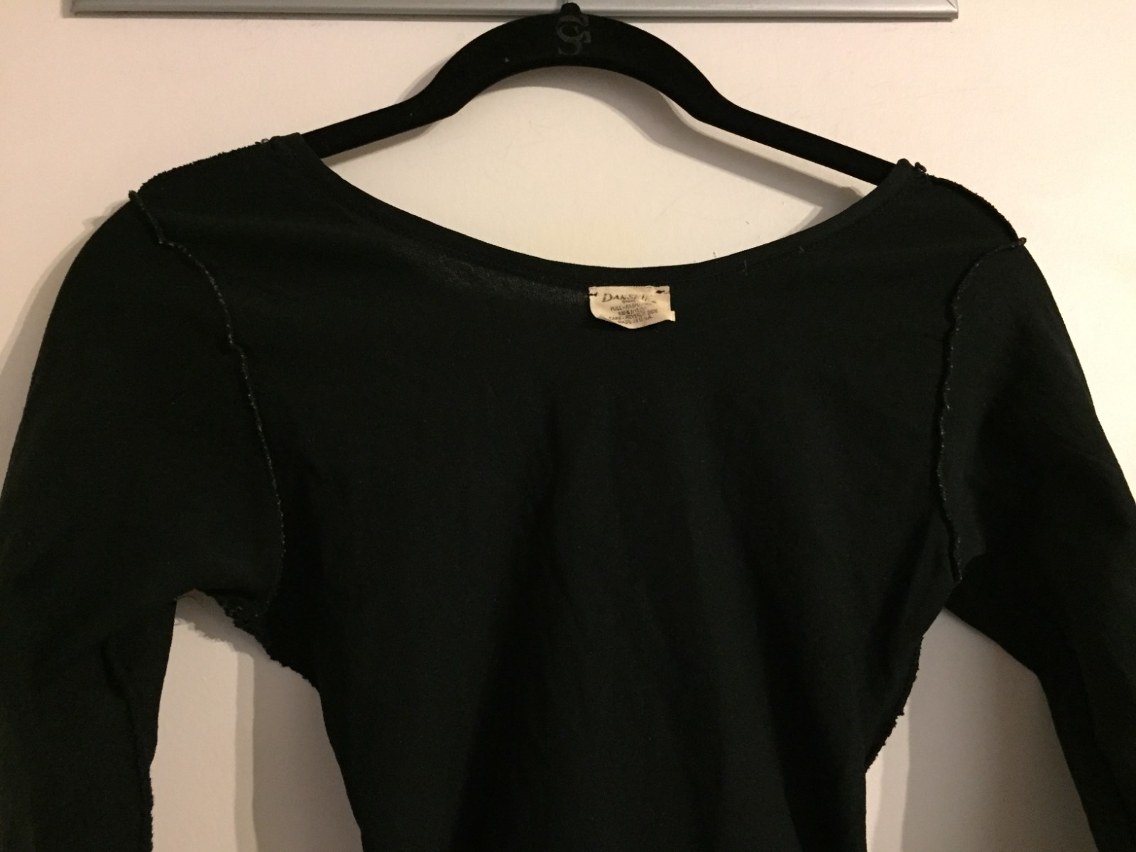 VTG 70s Danskin Long Sleeve Bodysuit Leotard – MADE IN USA – Size S