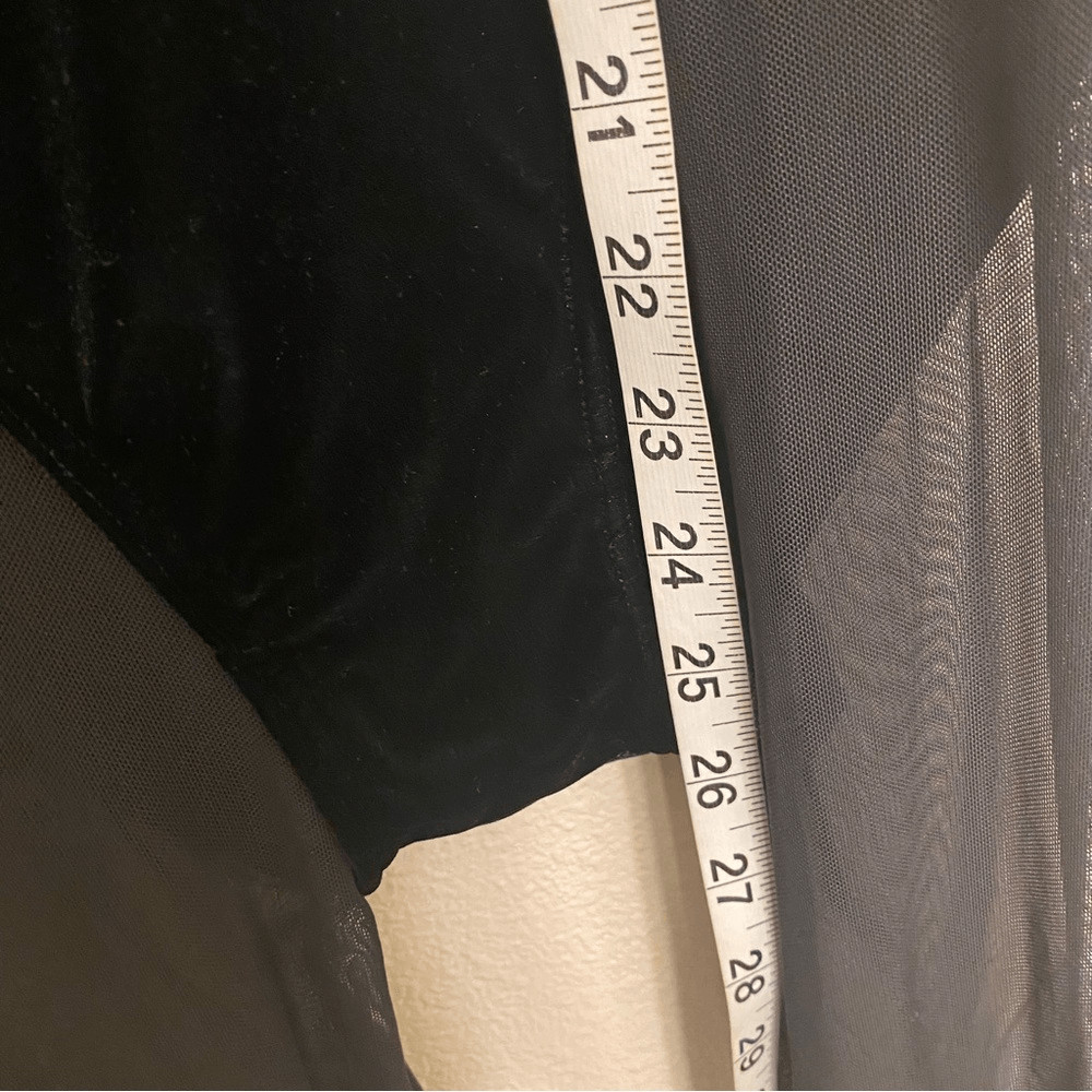 WEISSMAN Elite Dance Costume black Velvet Illusion Unitard rhinestone V12241 SA