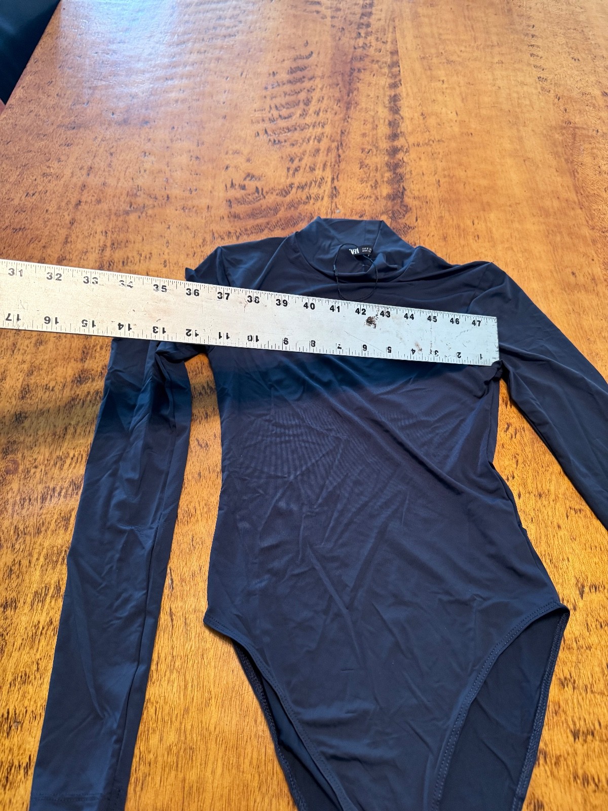 Women’s Zara black Small Polyester Full Leotard snap C2 SZ S