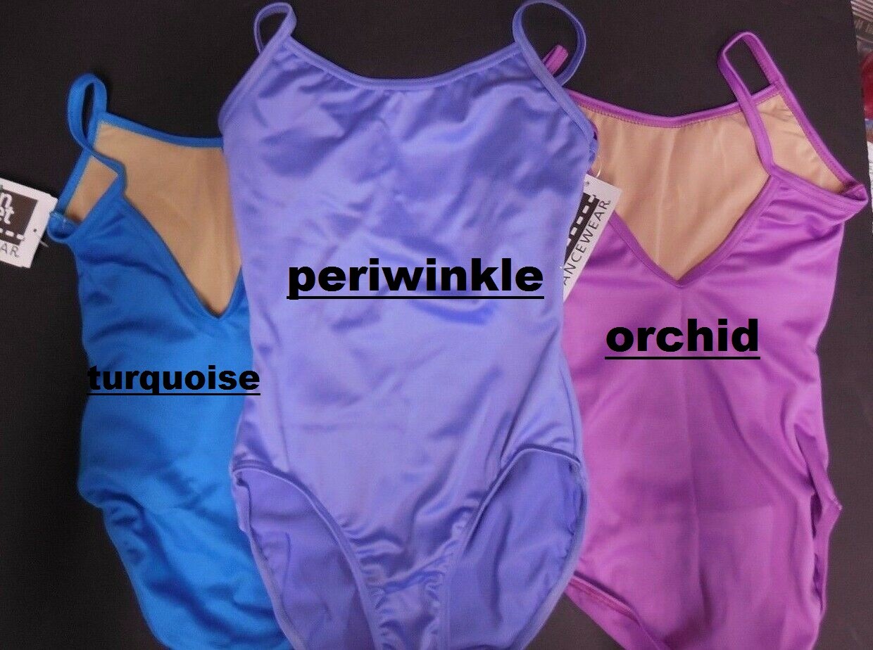 Periwinkle Blue Classic Camisole Leotard Dance Front Lined Adlt/Girls 86001 NWT