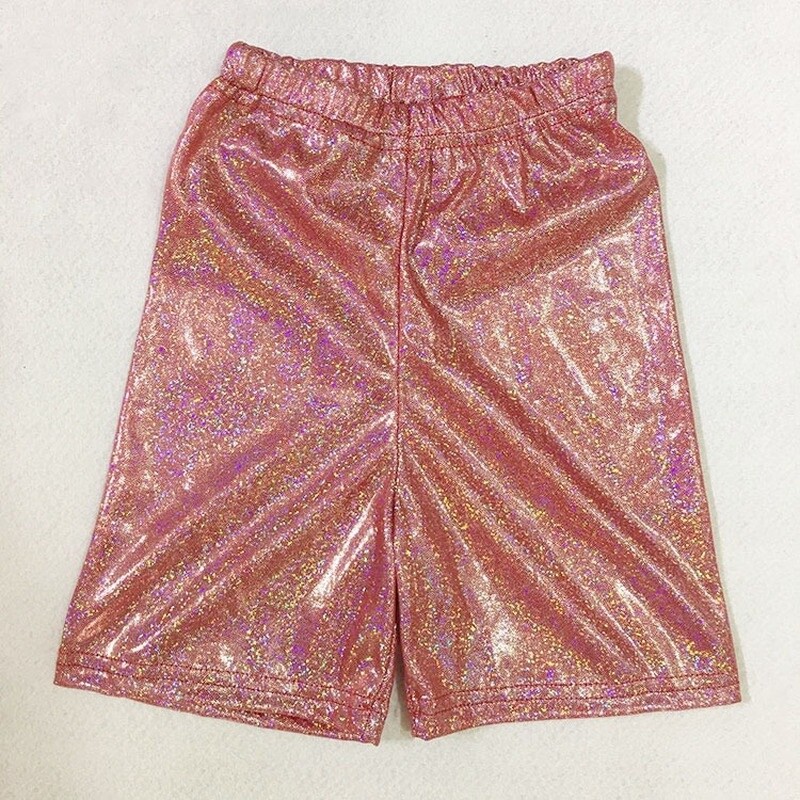 Women Shiny Shorts Pants Trousers Dancewear Costume Disco Glitter Holographic