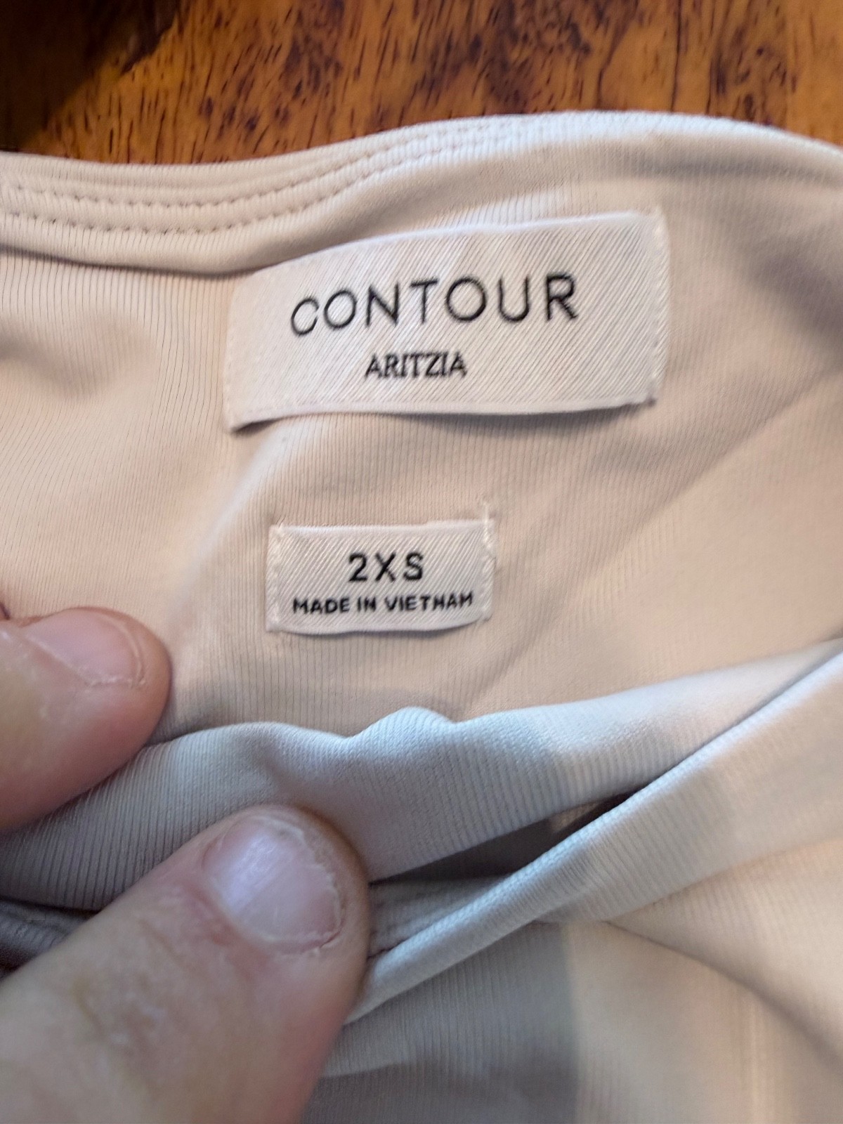 Aritzia Contour Sz 2XS CREAM L/S Leotard Snap Crotch NEW TAGS C2