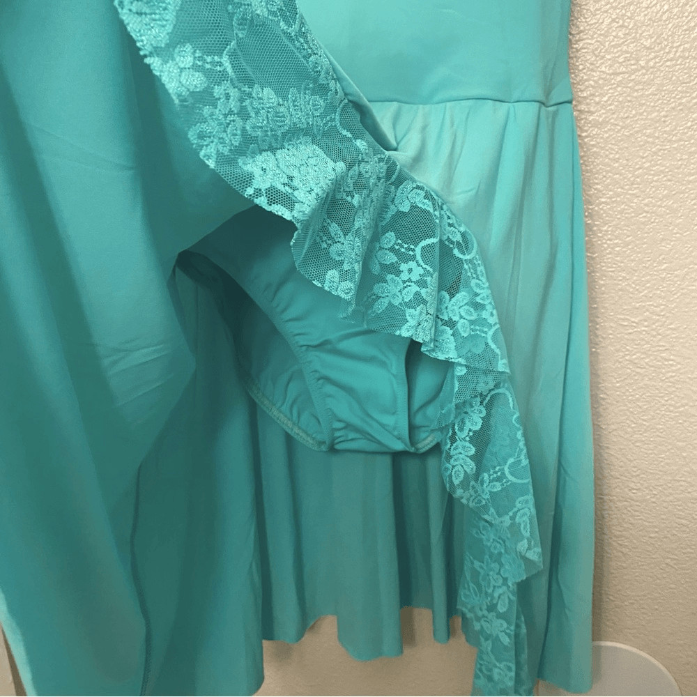 Weissman dance costume aqua blue-green Jealous Of The Angels 13192 child LC