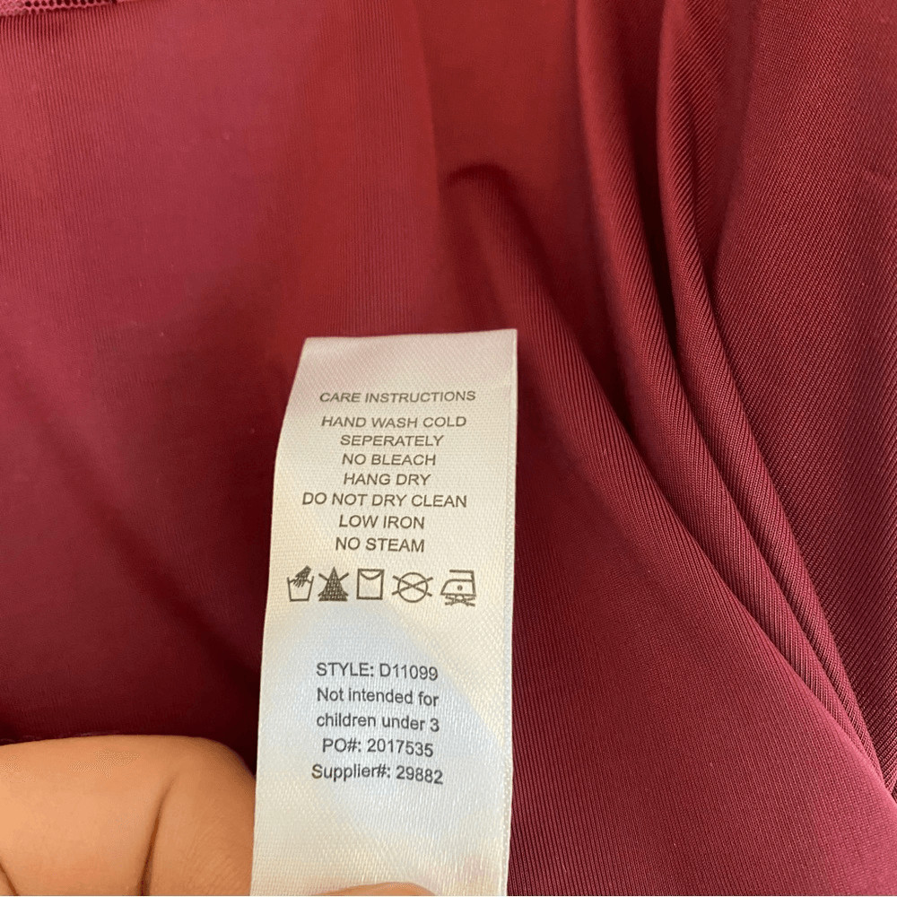 Weissman Balera Dance costume burgundy red Point D’Esprit Day Dress D11099 SA