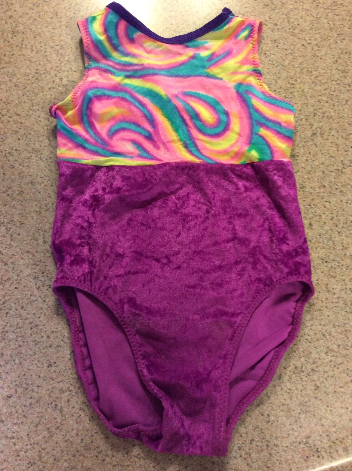 ALPHA FACTOR Gymnastic Dance Cheer leotard, XS Colorful!