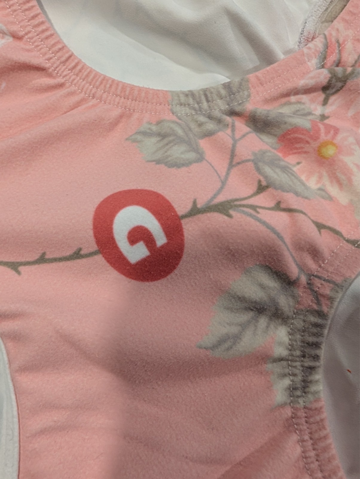 OPEN BACK GymGear Gymnastics Leotard ULTRA SOFT TS Small 16 ROSES & BUTTERFLIES