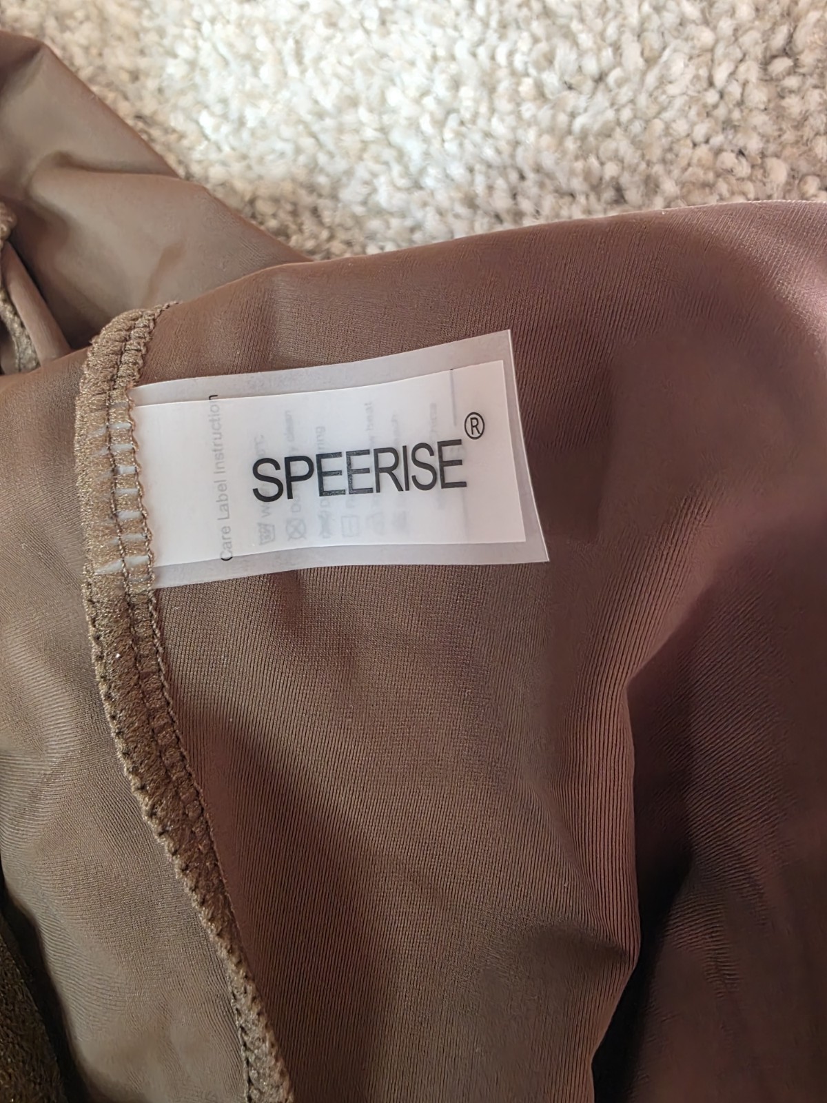 Speerise Brown Long Sleeve T Neck Body Leotard Unitard Size Small NWT# 125