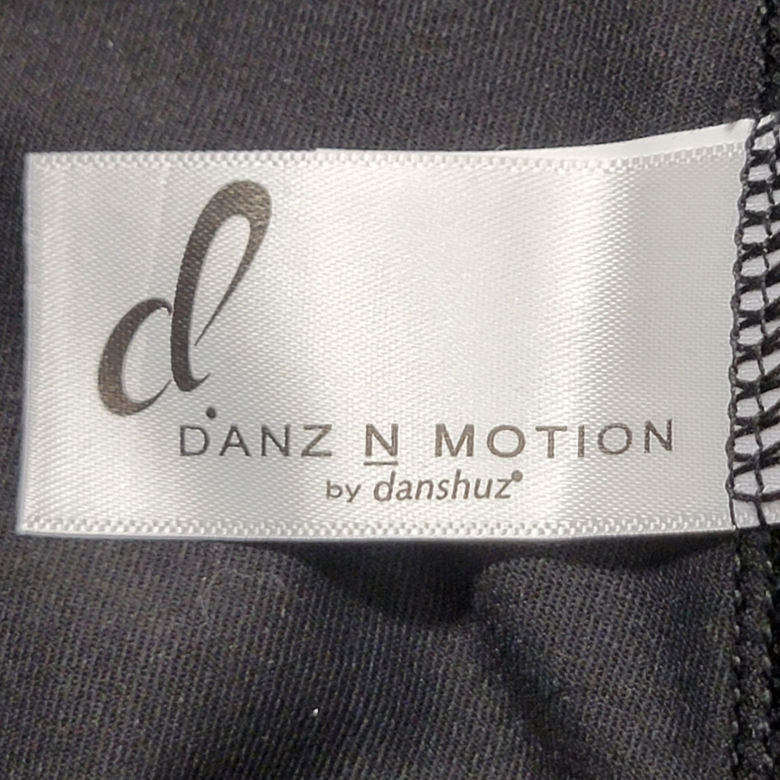 Danz N Motion Tank Leotard Black Mock Neck Front Zipper Mesh Racerback SZ. P