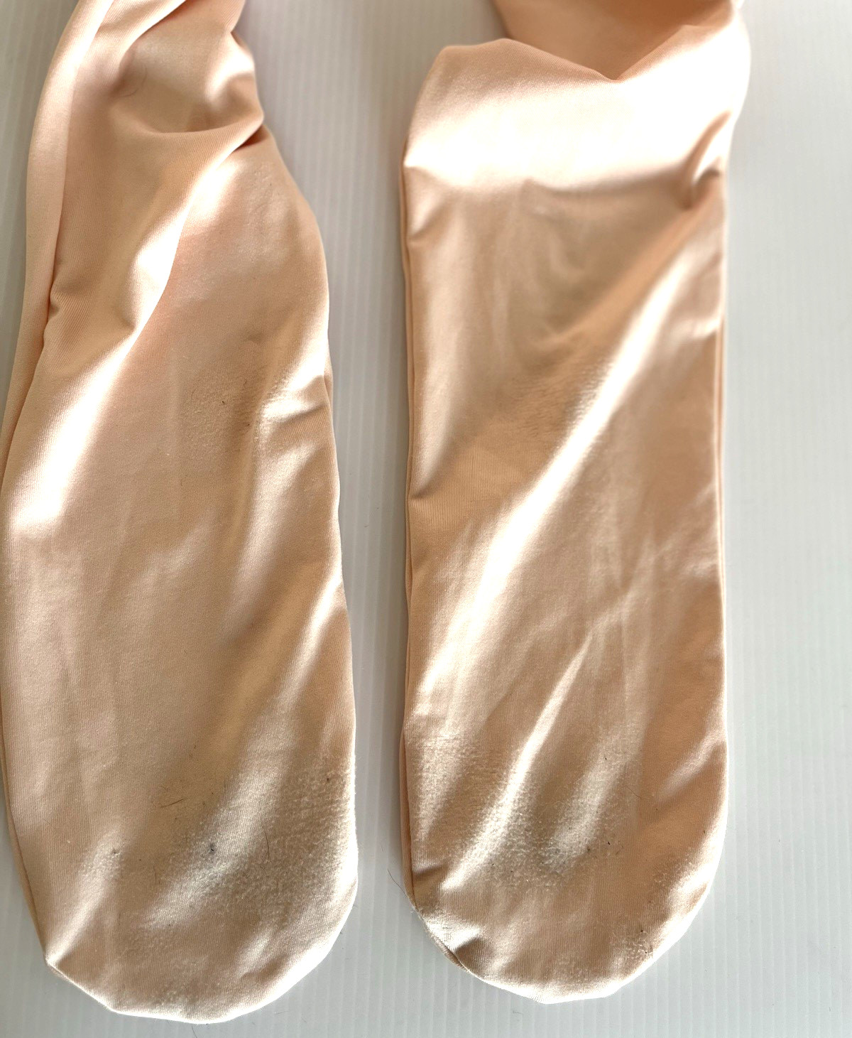 Suprnowa Women’s S Peach Long Sleeve Crew Neck Footed Unitard READ