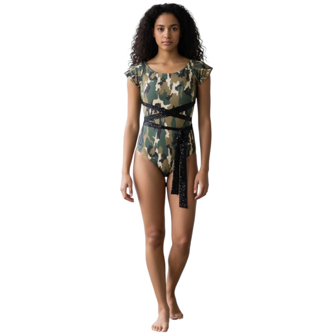 Dance Storm Camouflage LEOTARD ONLY Adult Medium Costume Jazz Tap New