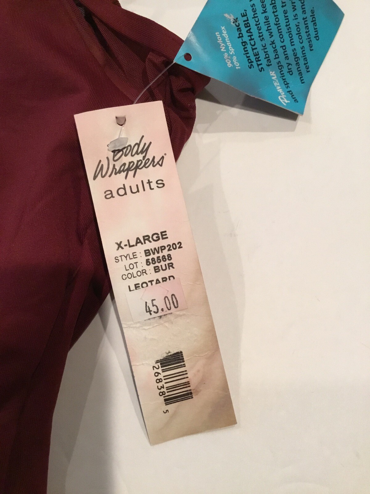 New, Adult Women’s Body Wrappers, Burgundy, Size XL