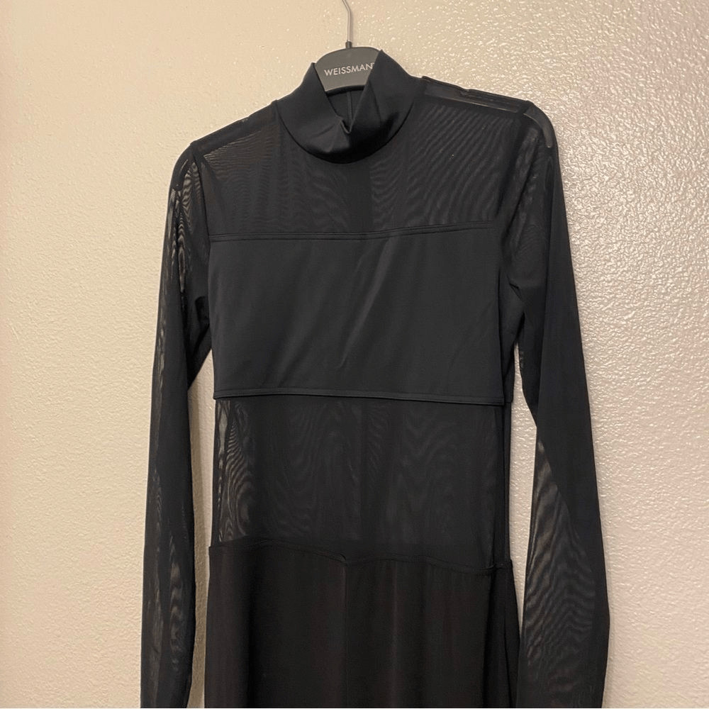 WEISSMAN Balera Dance Costume black wide leg Unitard Mesh MJ11187 LA adult