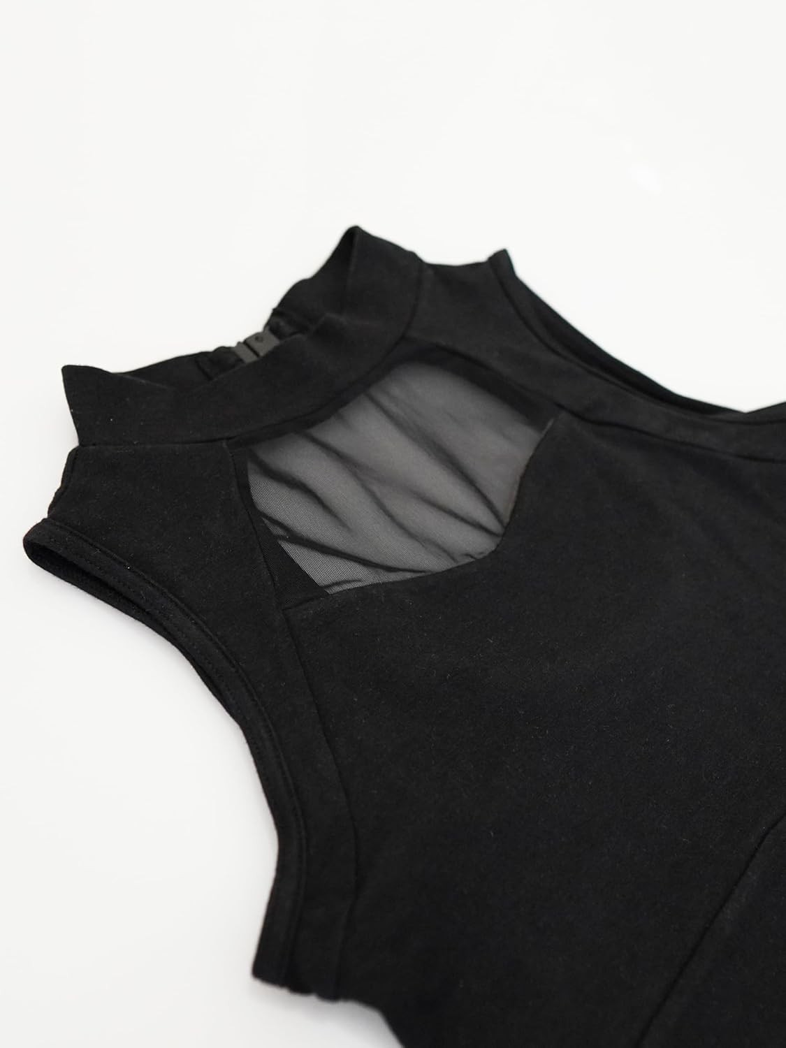 High Neck Leotard for Girls & Women 03D0330– Mesh Panel, Open Back, X-Large