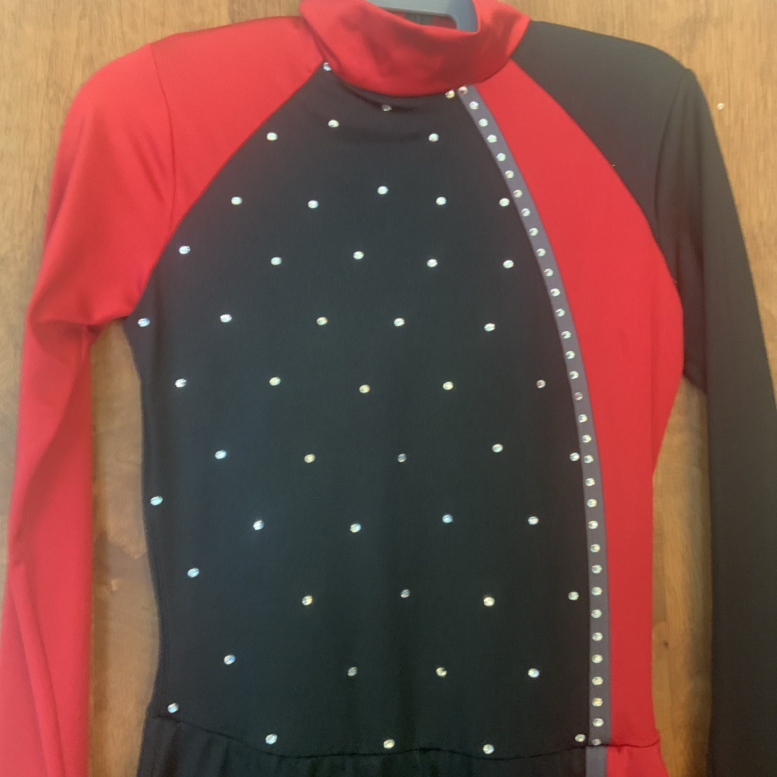 The Lineup Cheer Dance Black And Red Rhinestones Small