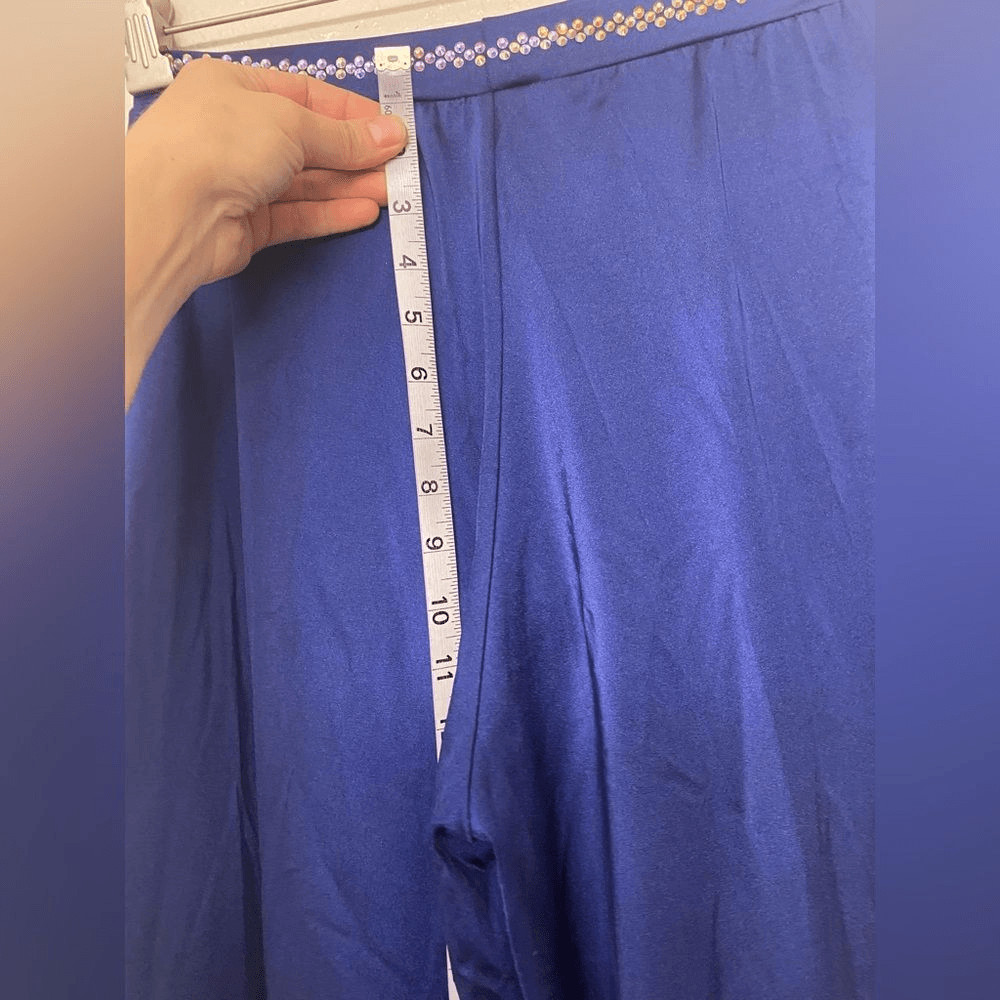 The Line up solo dance costume 2 piece navy blue Wide Leg Contemporary MA adult