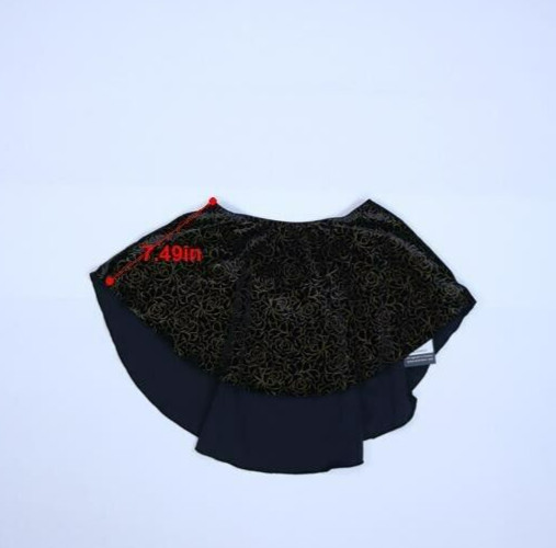 Wear Moi Nemesia Ballet Dance Black Gold Velours Venitien Stretch Skirt Womens S