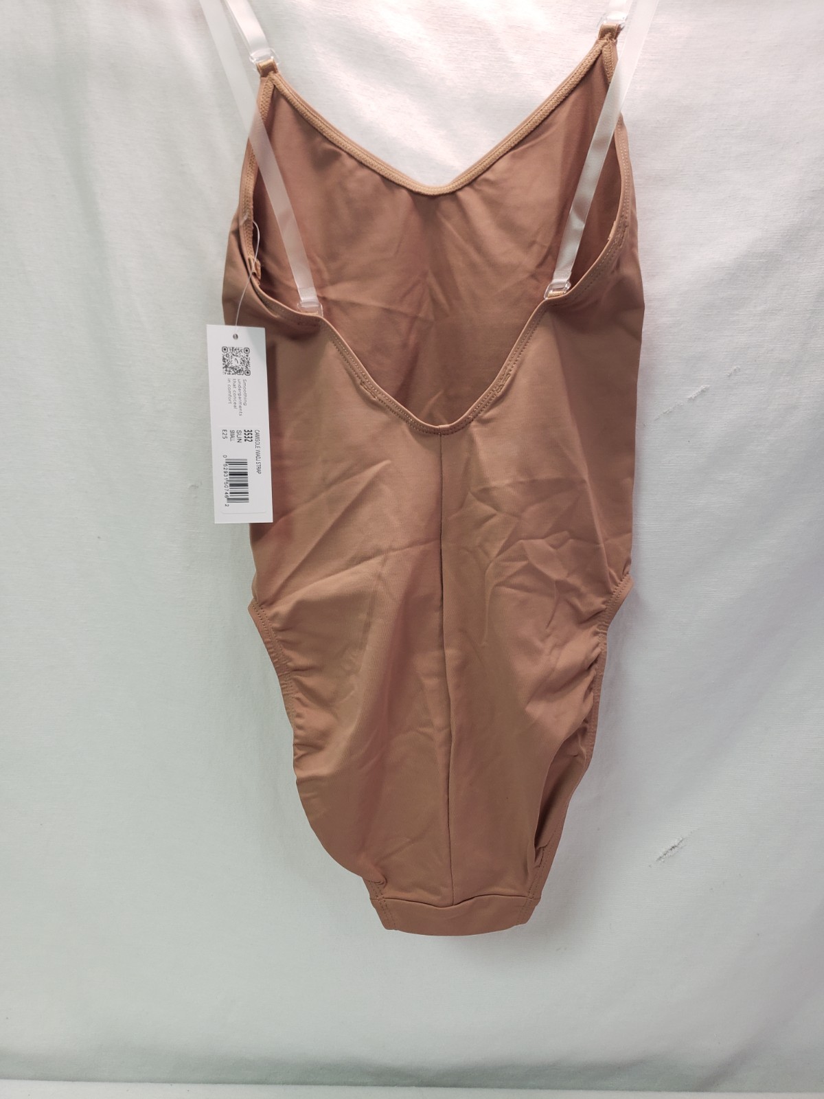 Capezio Women’s Camisole Leotard With Clear Transition Straps-3532, Suntan, S