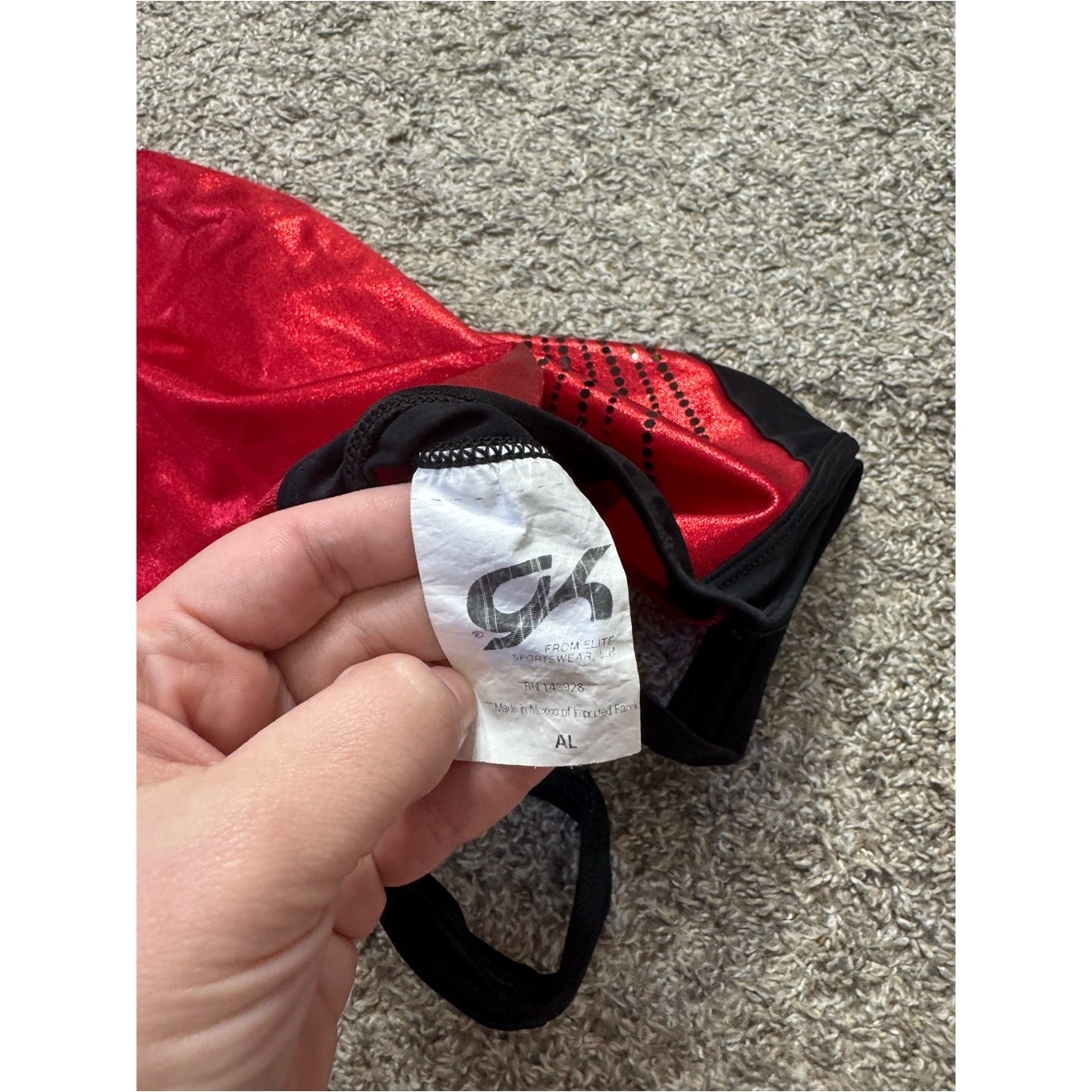 GK Elite Simone Biles Practice Leotard Red Adult Large