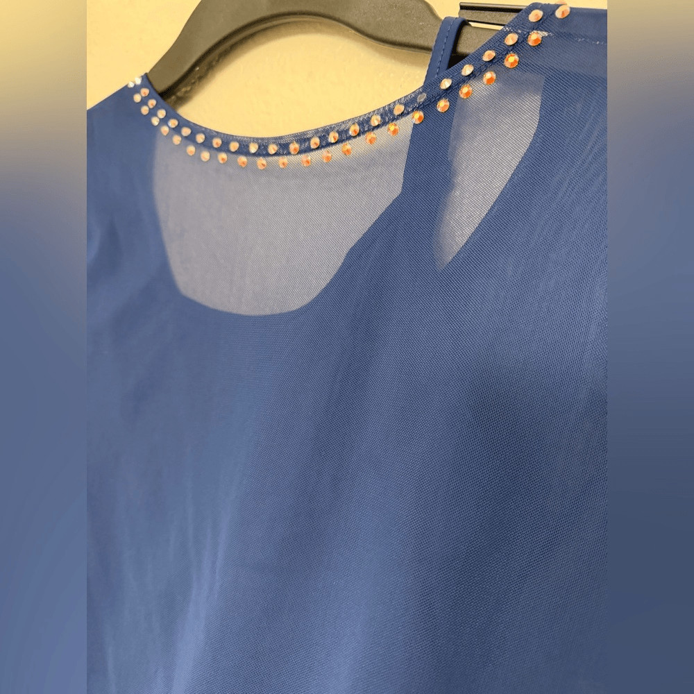 WEISSMAN Elite Dance Costume navy blue romper leotard jumper shirt MT11080 SA