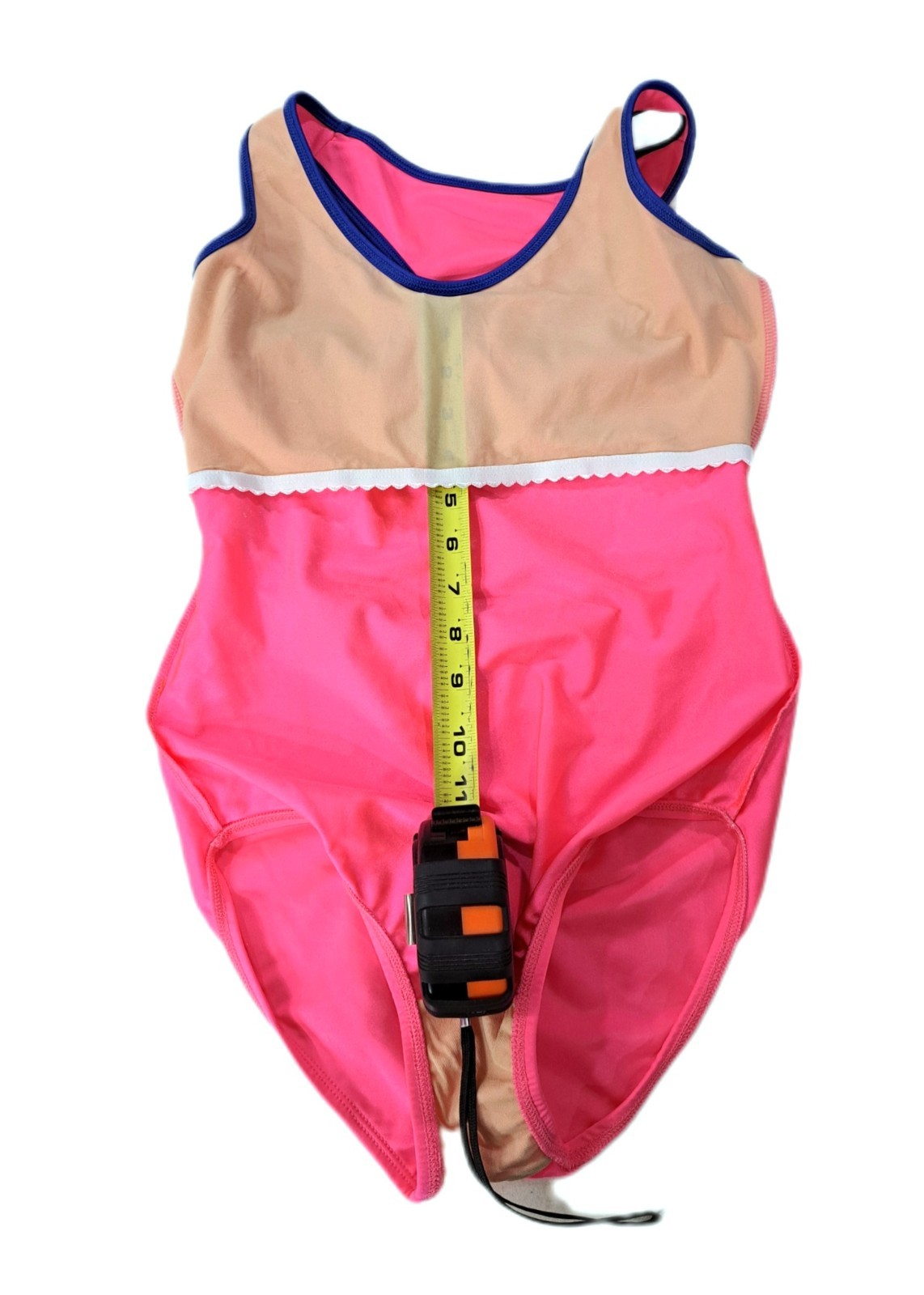 Aja VTG 90s Twisted Triangle Open Back Leotard Coolmax Bra Liner Neon Pink AM