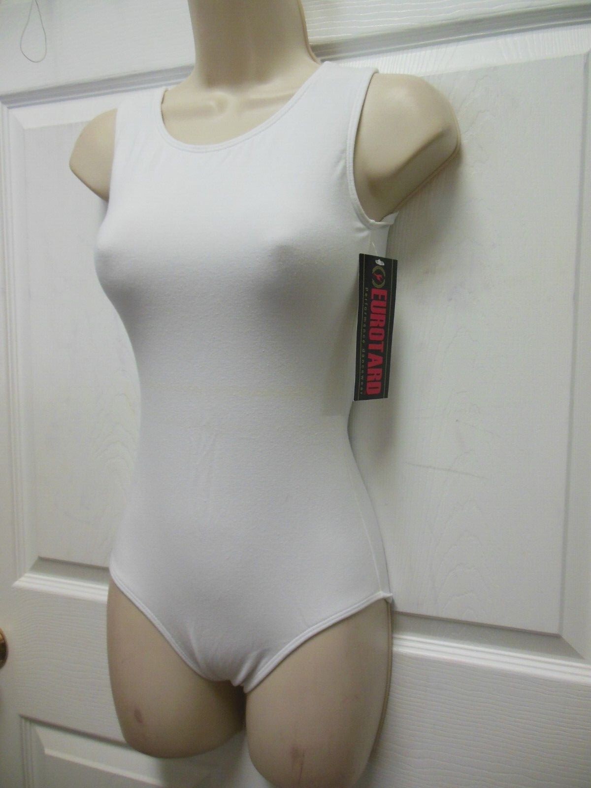 Cotton Spandex Tank Leotard Eurotard White Red or Wine Child ladies lined #1002