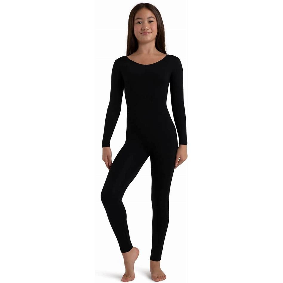 Dance Pre-owned Unitard Major Motion Long Sleeve Black Small Adult Cat Suit Jazz