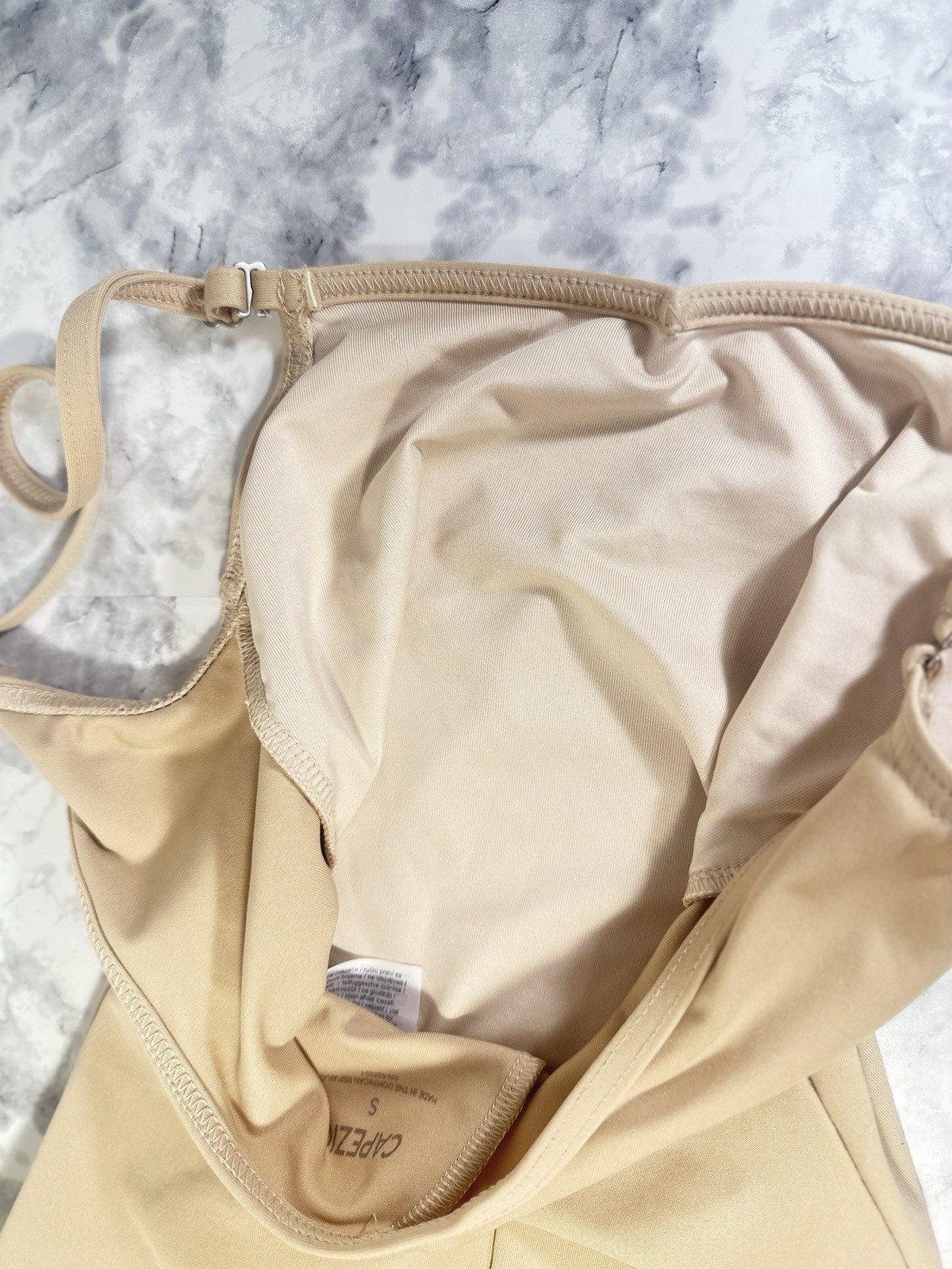 Capezio Women’s Nude Bodysuit Leotard Sz Small Sleeveless