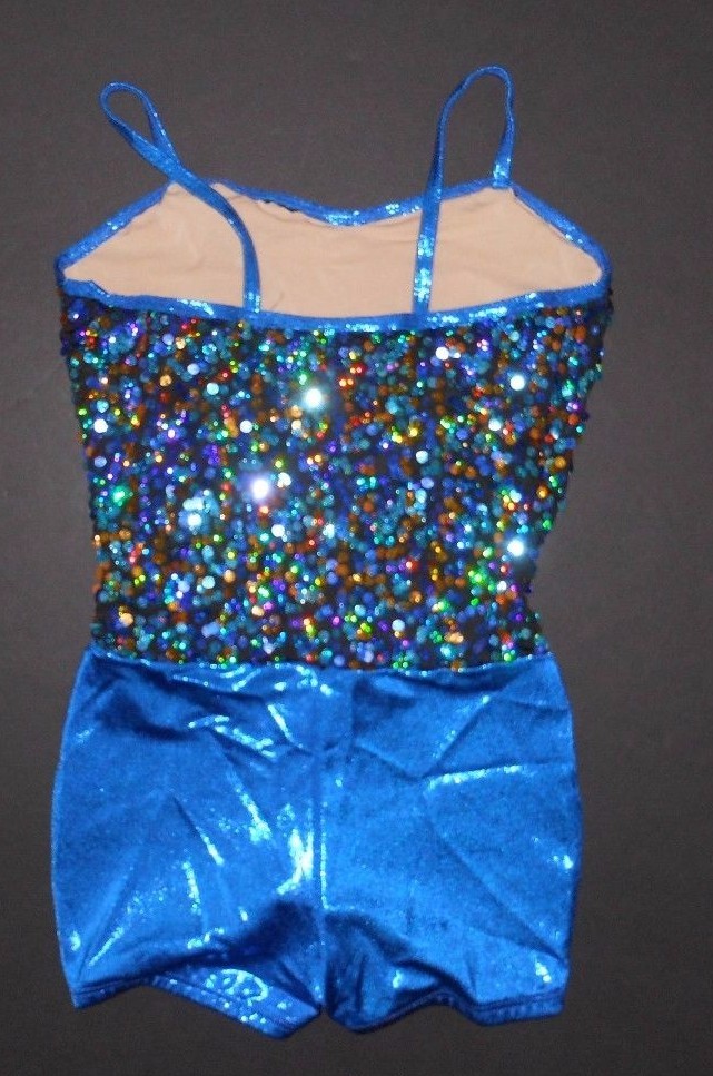 NWOT Dance Sequin Foil Shorty Unitard Sample Ladies siz Small WolffFording