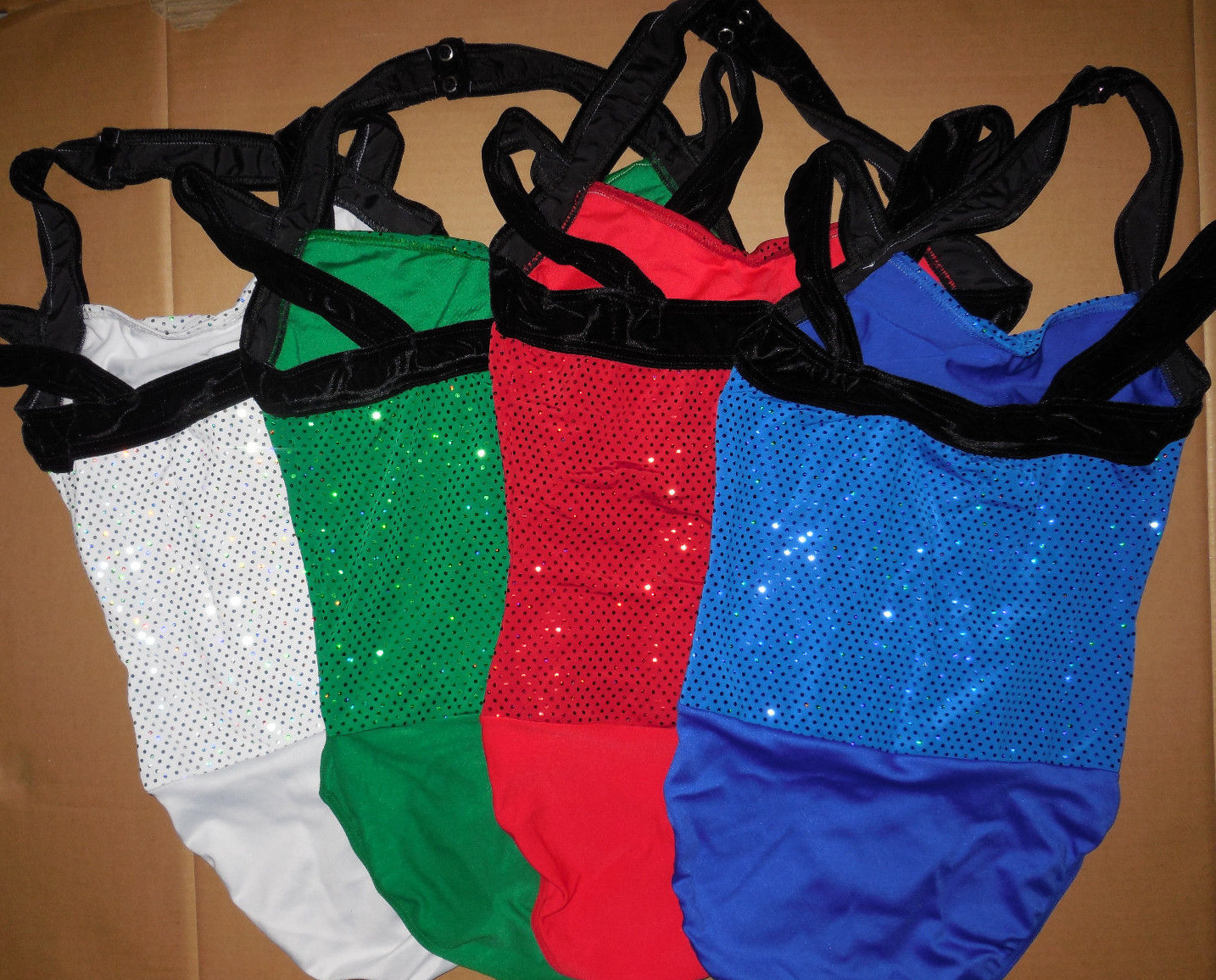 Hologram Dot Halter Leotard Pinch Front 4 Color Choices Ad/Ch over 20 available