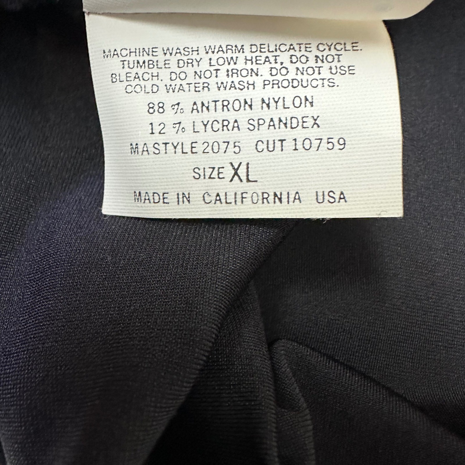 Vintage Gilda Marx Flexatard Black Cap Sleeve Leotard Bodysuit Womens XL NEW