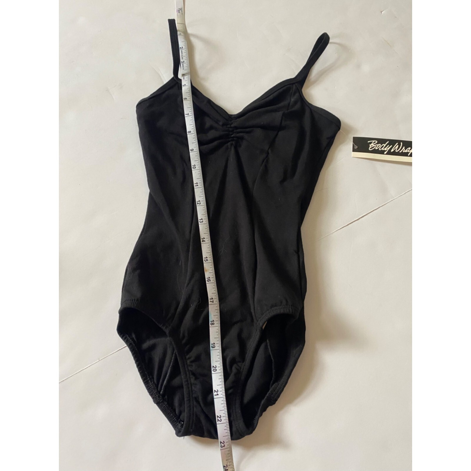 NWT Body Wrappers Camisole Black Leotard BWC327 Size AXS