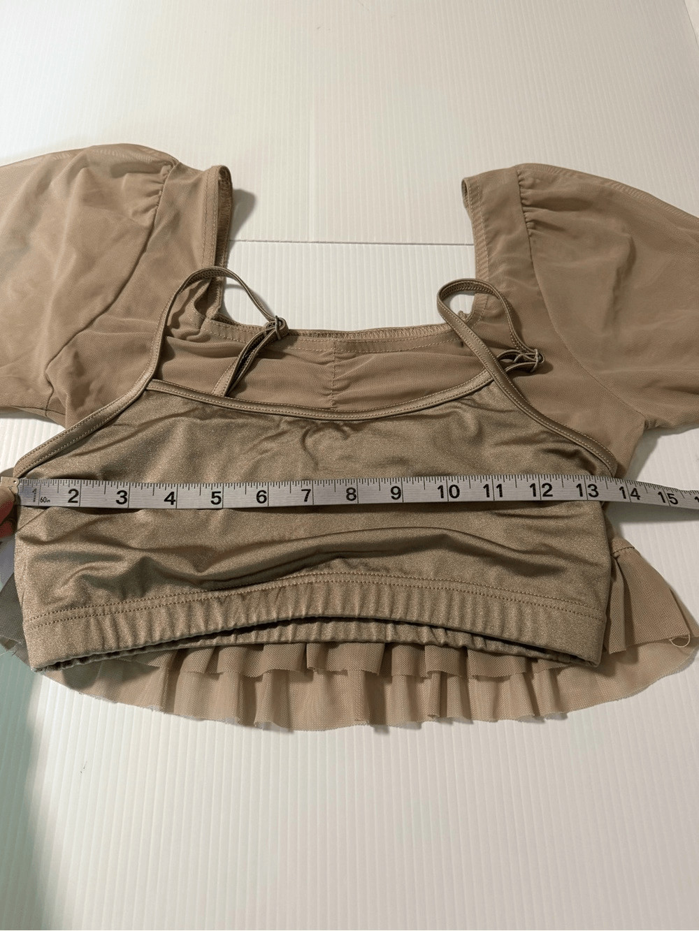 Weissman Balera dance tan nude illusion convention 2 piece 17134 17176 MA adult