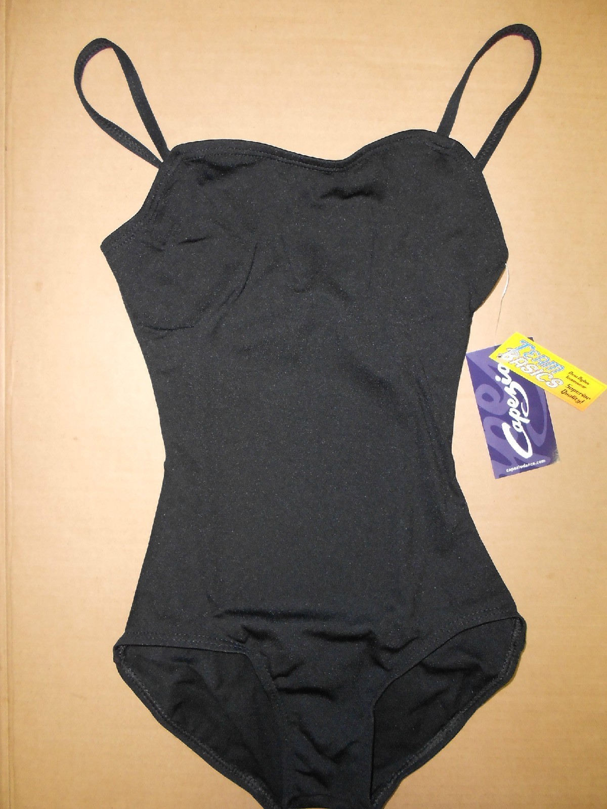 CAPEZIO Black CAMISOLE LEOTARD MICROFIBER Shelflined TB49 Ladies szs