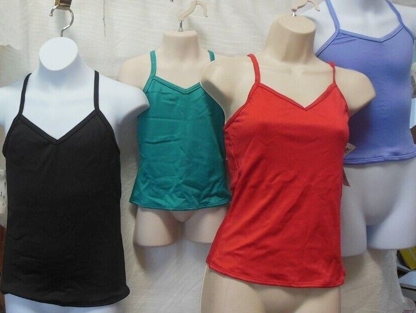 Wolff Fording Camisole Singlet Satin spandex front lined child/ladies 7 COLORS