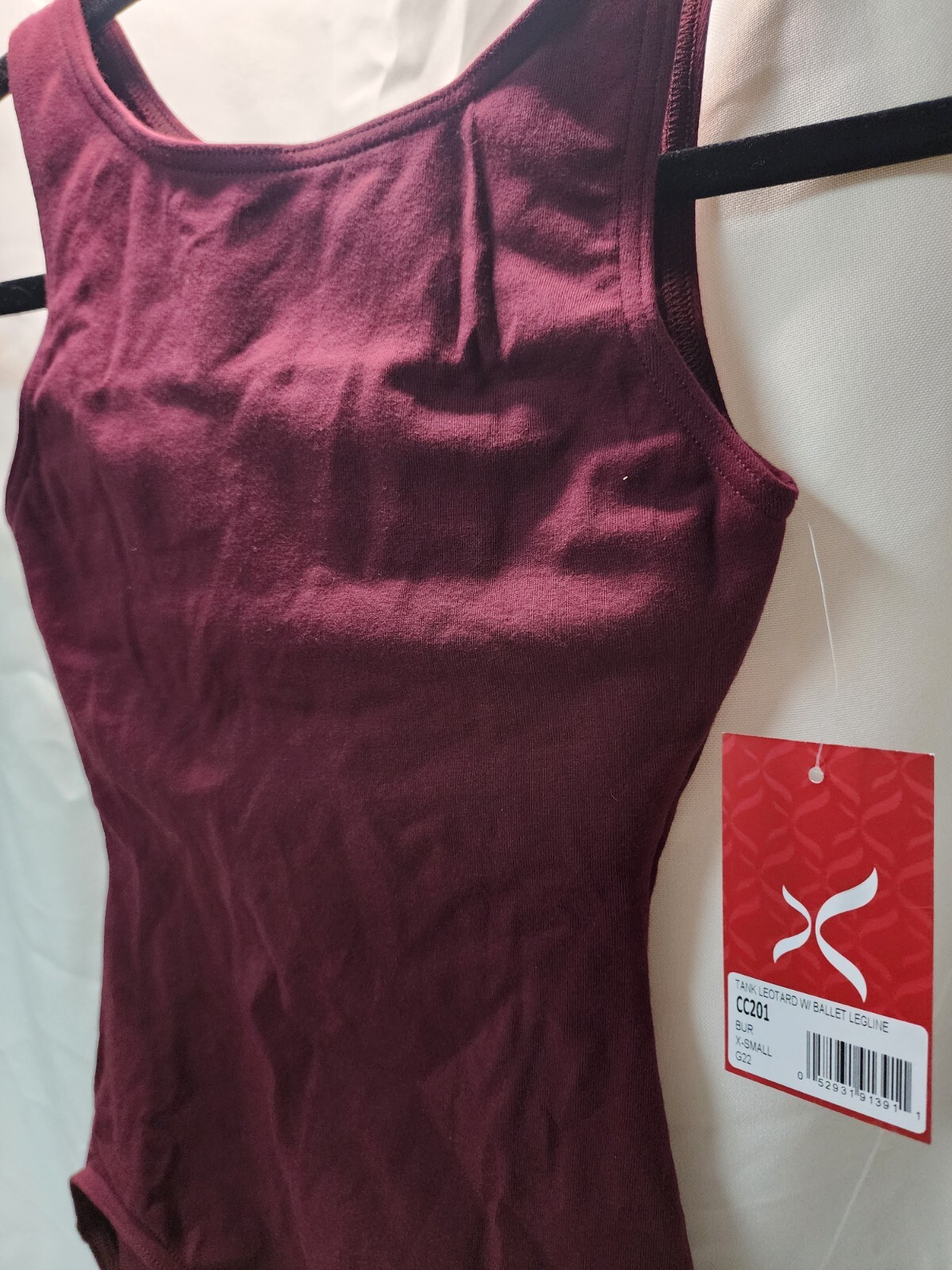 Capezio Women’s High-Neck Tank Leotard With Ballet Leg Line, Burgundy, XS