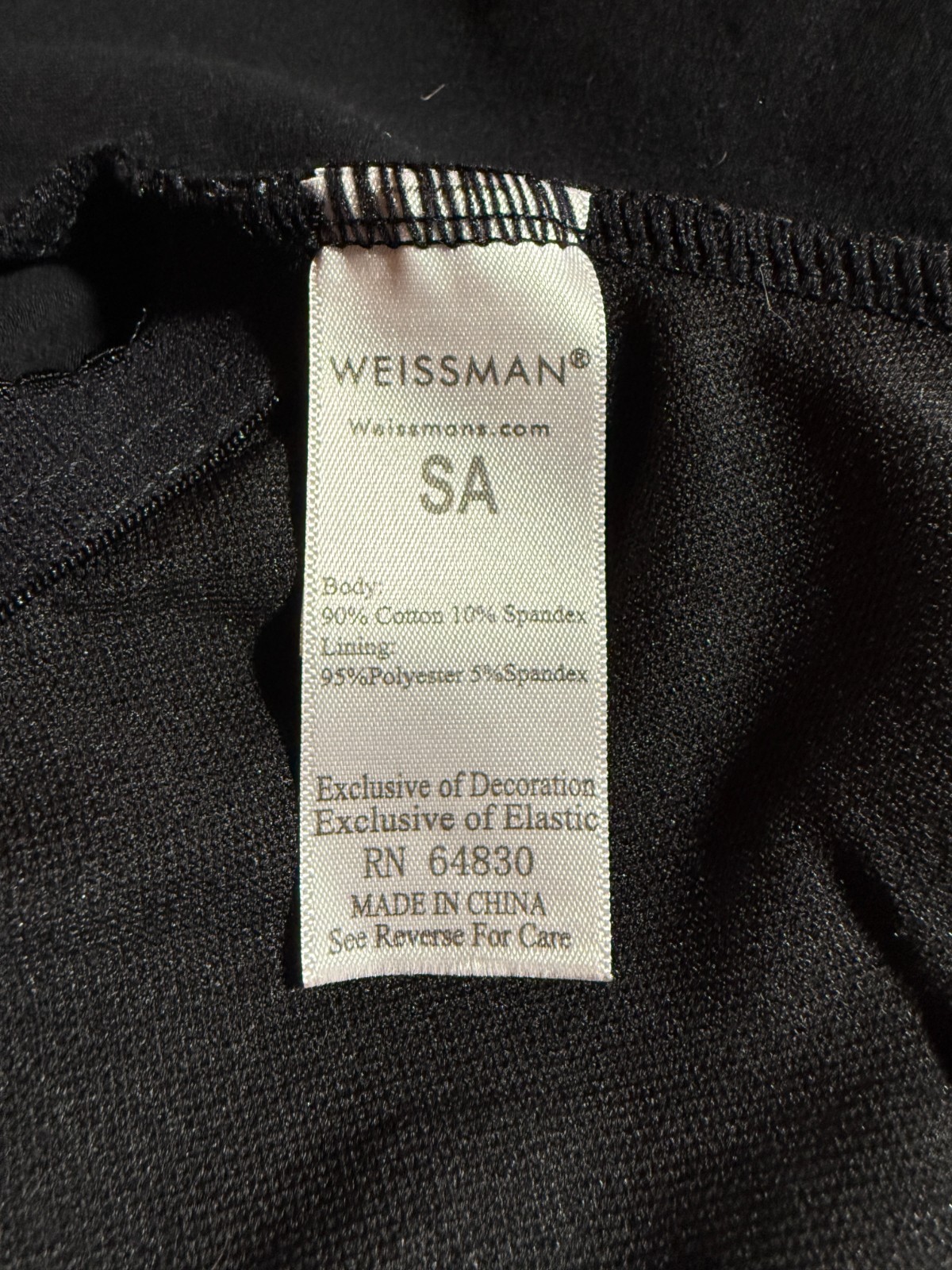 Weissman Adult Small AS Black Tank Leotard TA-DAA Adjustable Straps Unitard