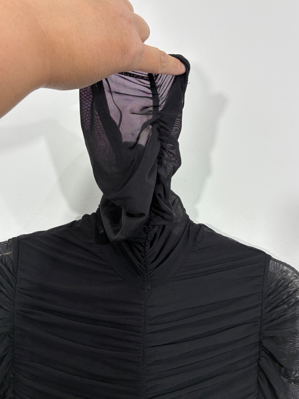 Revolution Tenth House 2 Die 4 Ruched Rhiannon TD25444 Black Catsuit Dress Small