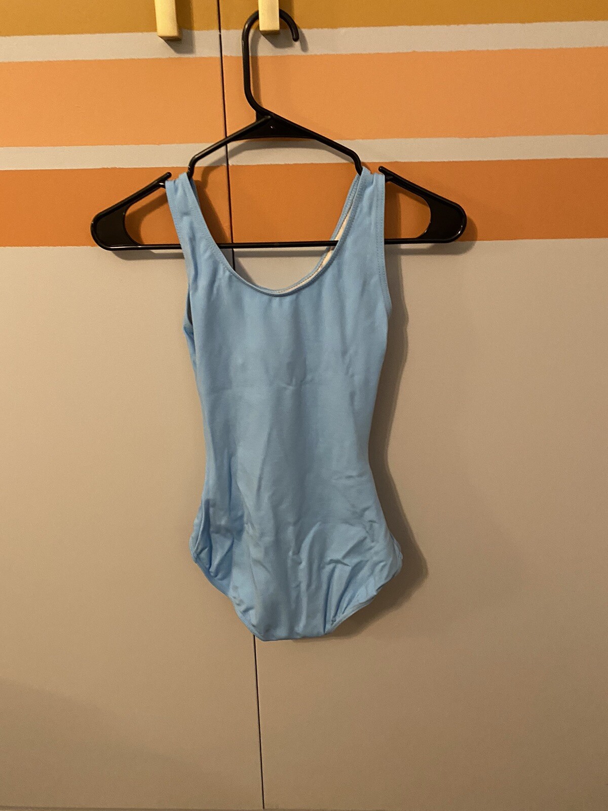 Capezio Women’s High-Neck Tank Stretchy Leotard Light Blue Size Small