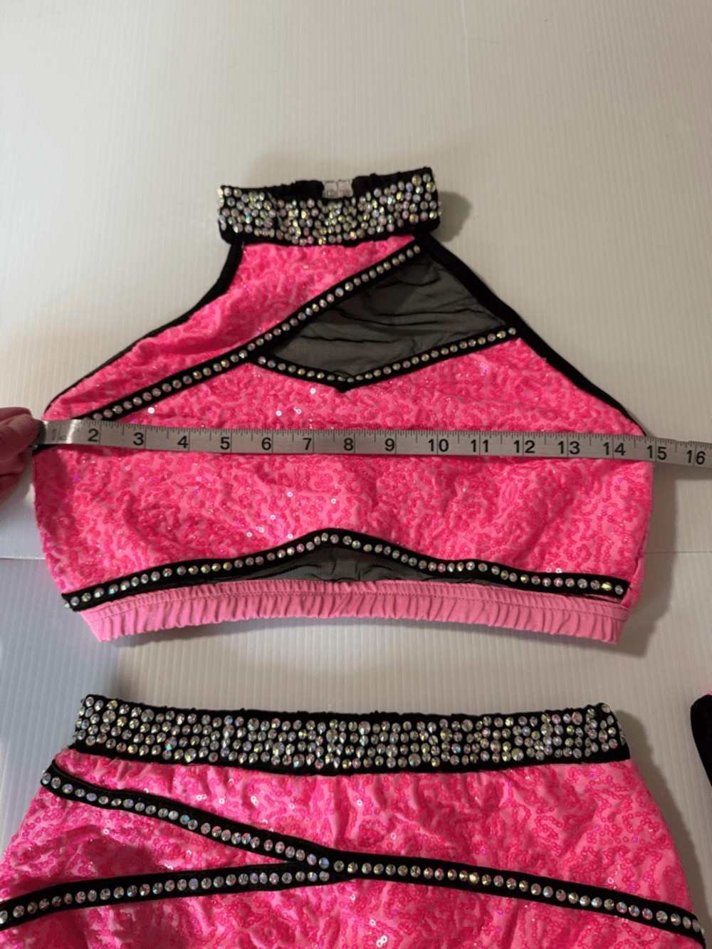Glamour Solo Dance Costume Hot Pink 2 Piece Bling Jazz Tap contemporary MA Adult