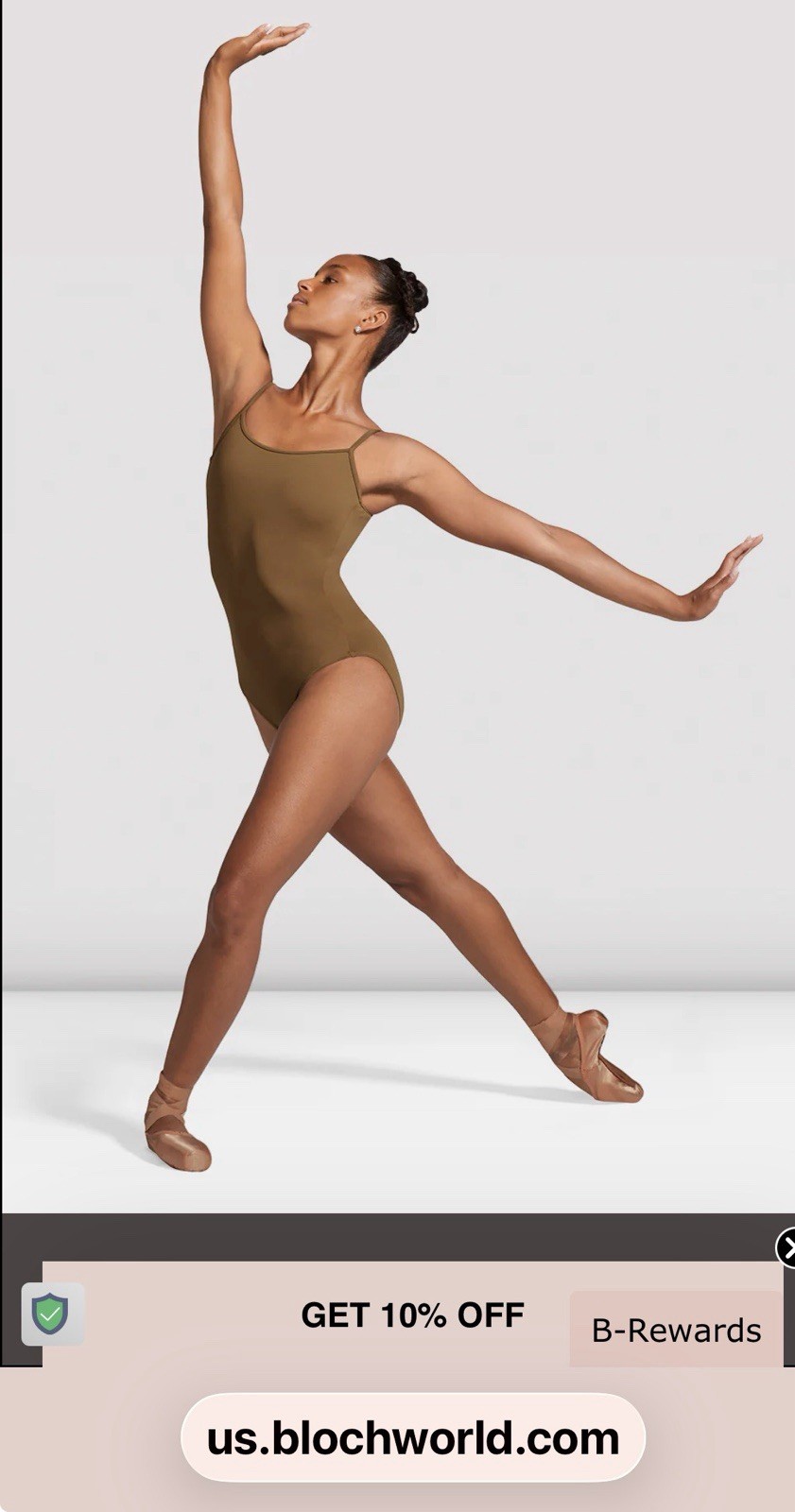 Bloch Camisole Leotard Ladies Medium Sand Beige Dancewear Gymnastics Barr L5607