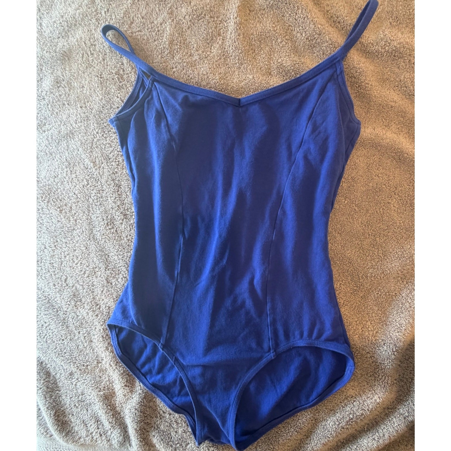 Capezio Royal Blue Leotard Womens Large Princess Seam Camisole Ballet Dance