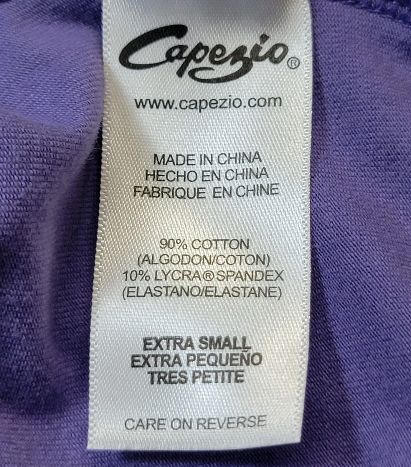 Capezio Double Strap Cami Leotard Purple Spaghetti Straps Criss-Cross Back SZ XS
