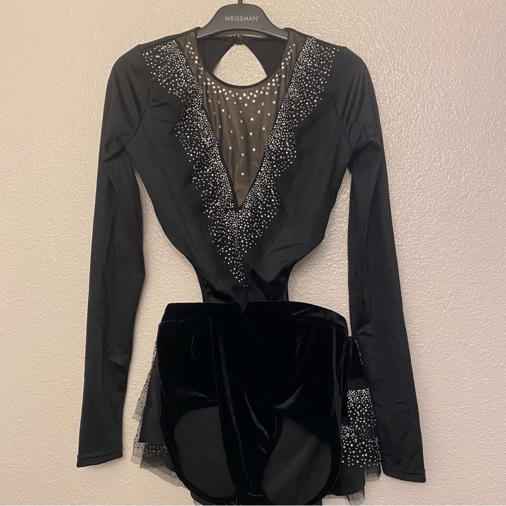 Weissman Elite dance costume solo black jazz lyrical My Head My Heart 14914 SA