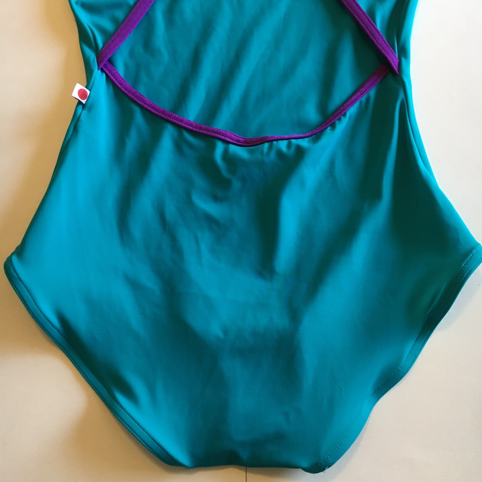 Yumiko Leotard S Larissa Dance Ballet Cyan Turquoise Purple Open Back