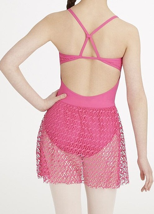 Capezio Camisole Dress Jacquard Skirt Leotard Bodysuit 10188 Pink New Nwt Women