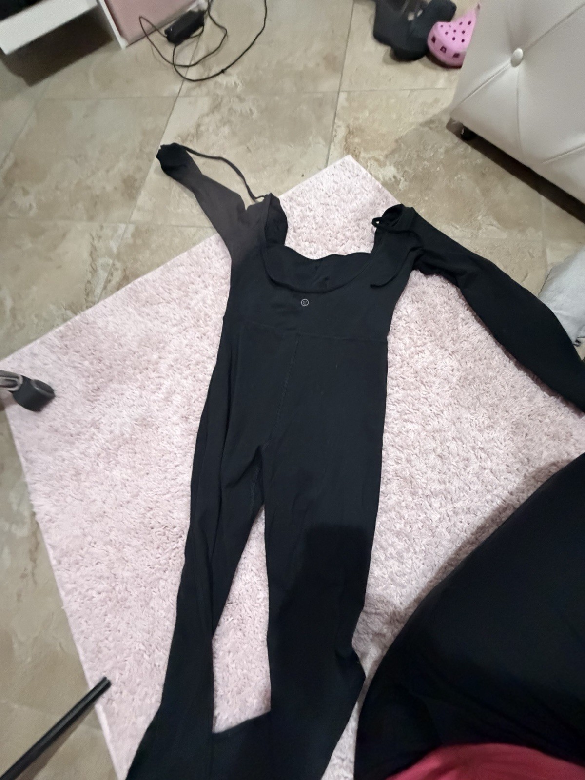 Gilly Hicks Recharge Women’s Black Long Sleeve Unitard Solid Polyester Blend