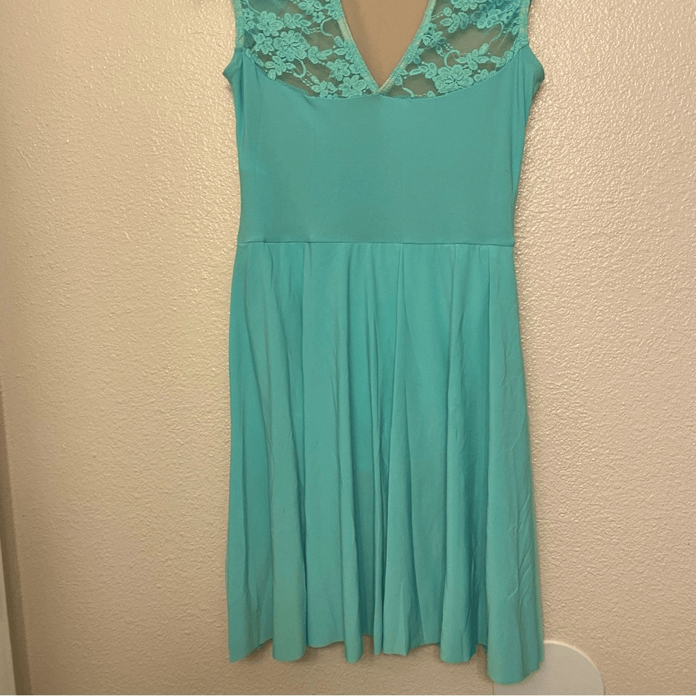 Weissman dance costume aqua blue-green Jealous Of The Angels 13192 child LC